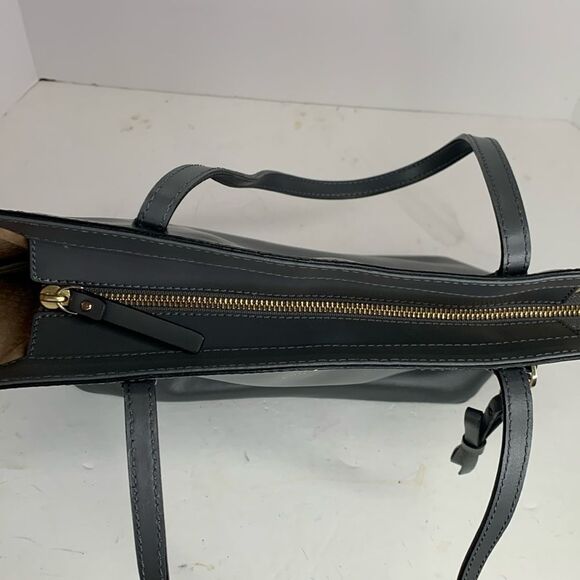Kate Spade Sawyer Street smooth gray leather maxi tote NWOT - Picture 9 of 9